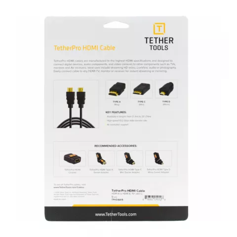 Кабель Tether Tools TetherPro HDMI to HDMI 4.6m Black [H2A15-BLK]