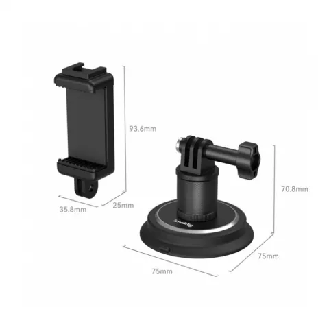 SmallRig 4347 Держатель магнитный для экшен-камер, смартфонов Suction Cup Mounting