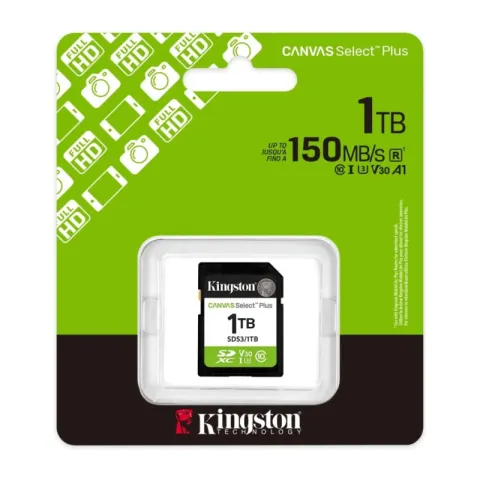 Карта памяти 1Tb Kingston Canvas Select Plus SDXC Gen3 UHS-I U3 V30 150 Mb/s SDS3/1TB