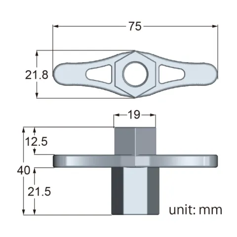 KUPO KS-1938T Stainless Steel T-Nut W/ 3/8