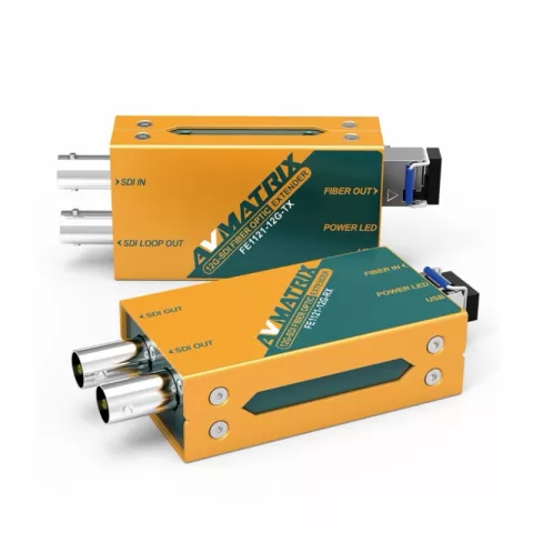 Волоконно-оптический удлинитель  AVMATRIX FE1121-12G SDI 10км