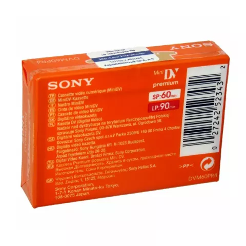 Видеокассета Sony MiniDV Premium 60 мин DVM-60PR