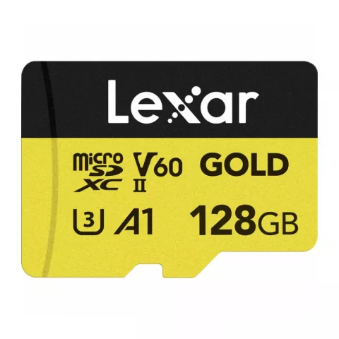 Карта памяти 128GB Lexar GOLD microSDXC UHS-II (280/100mb/s) C10 A1 V60 U3 (LMSGOLD128G-BNNNG)