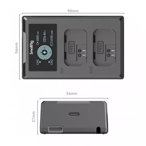 SmallRig 4081 Зарядное устройство для аккумуляторов Sony NP-FW50