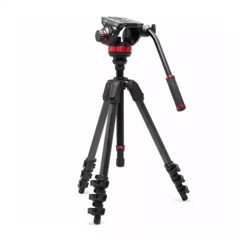 Manfrotto MVK502055CXPROV штатив карбоновый, черный. MT055ХPRO + голова MVH502AH  + колона 190LC 