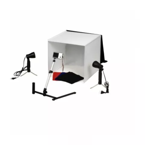 Портативный комплект света FANCIER PB05 Portable Shooting table kit с двумя лампами и палаткой-кубом