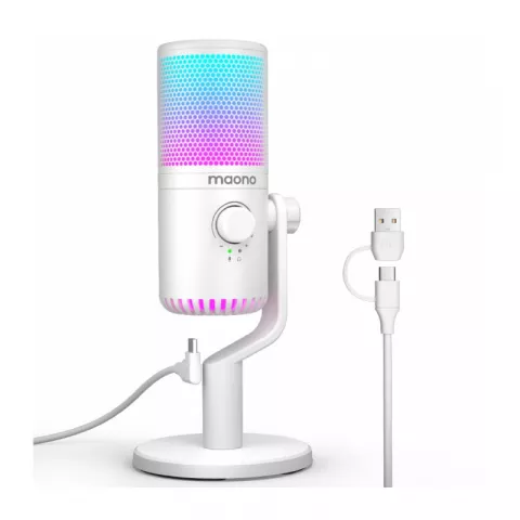 Maono DM30RGB конденсаторный USB микрофон white