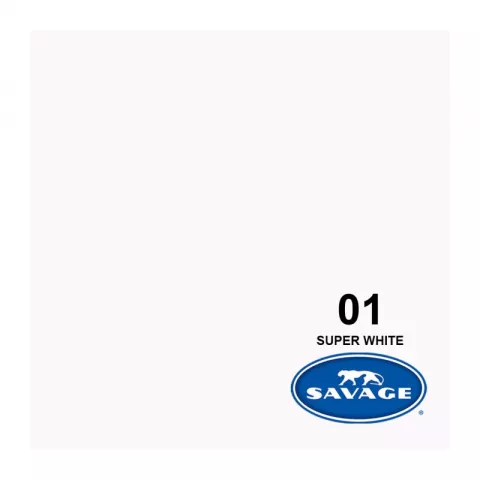 Savage 1-14050 SUPER WHITE бумажный фон супер белый 3,55 х 15,0 метров