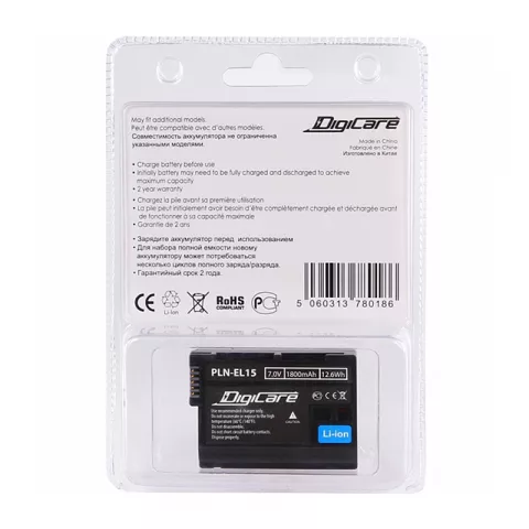 Аккумулятор DigiCare PLN-EL15 / EN-EL15 для D600, D800, D800E, D7000, D7100, Nikon 1 V1