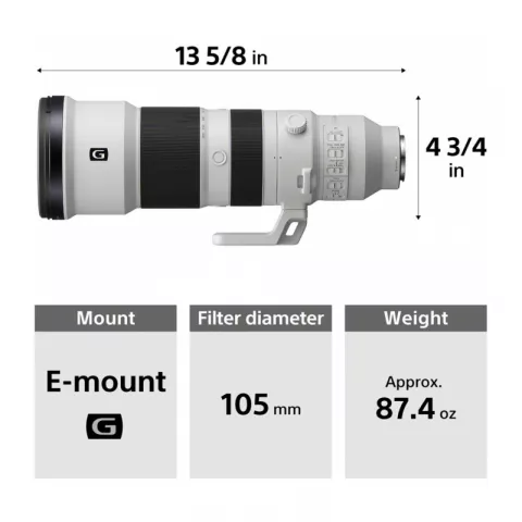 Sony FE 400-800mm f/6.3-8 G OSS Lens (Sony E)