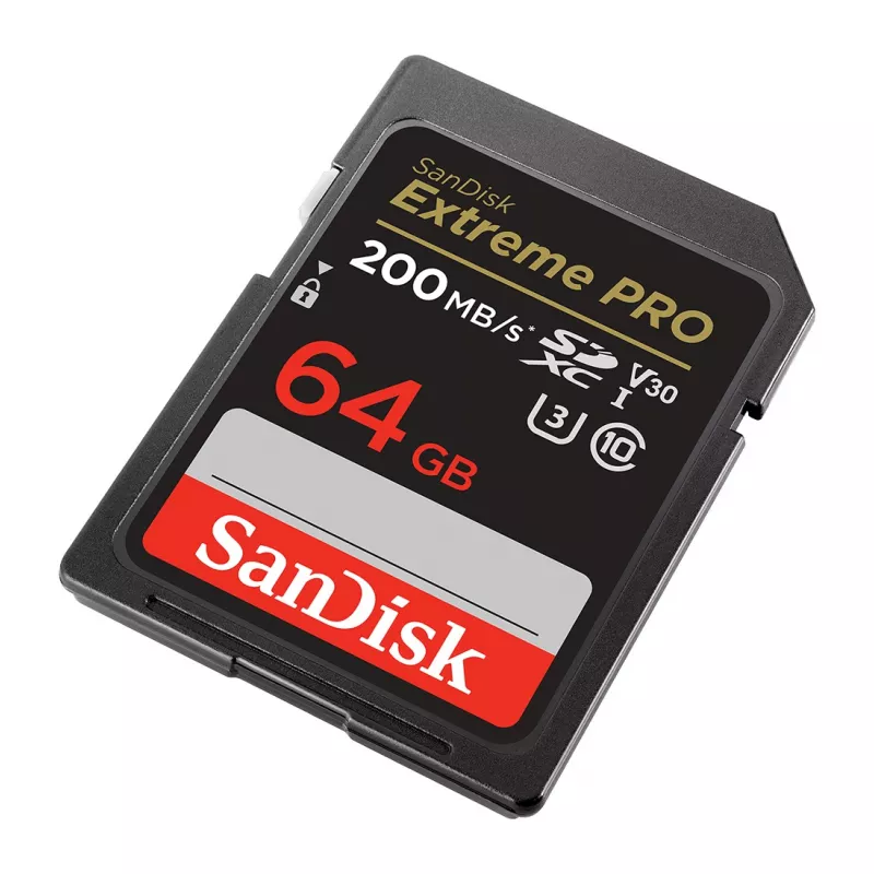 Карта памяти SanDisk Extreme Pro SDXC UHS-I Class 3 V30 200/90 MB/s 64GB SDSDXXU-064G-GN4IN