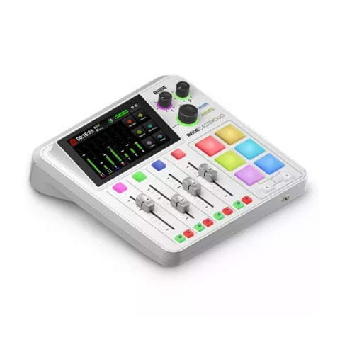 RODE RØDECaster DUO WHITE Компактный цифровой пульт для интернет-вещания, подкастинга и звукозаписи