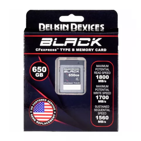 Карта памяти Delkin Devices Black CFexpress Type B 650GB [DCFXBB650]