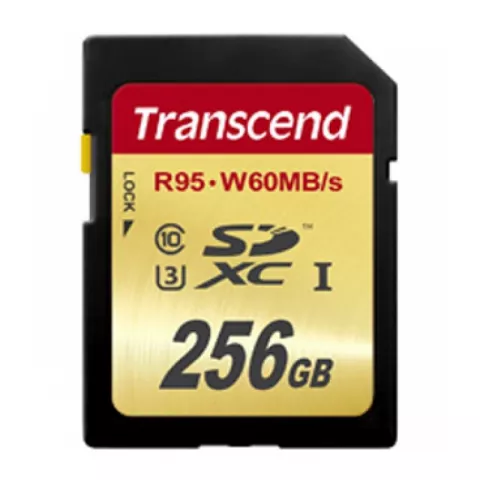 Карта памяти SD 256GB Transcend SDXC Card  Class 10 UHS-I U3 TS256GSDU3 (60/95MB/s)