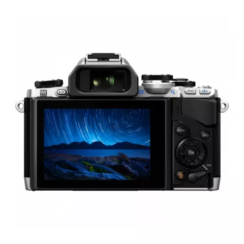 Цифровая фотокамера Olympus OM-D E-M10 Kit (EZ-M1442) серебристая