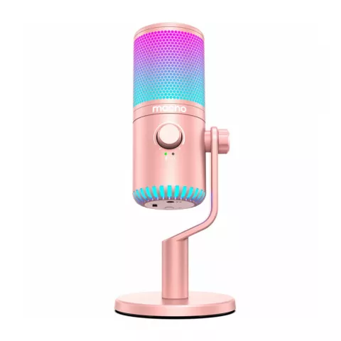 Maono DM30RGB конденсаторный USB микрофон pink
