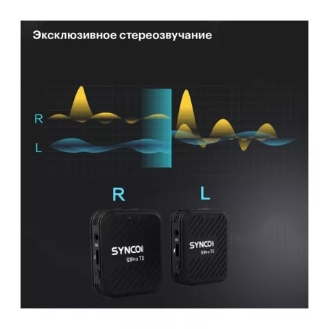 Synco G1(A2)Pro беспроводная микрофонная система 2,4 ГГц (2 передатчика) с кейсом-зарядкой