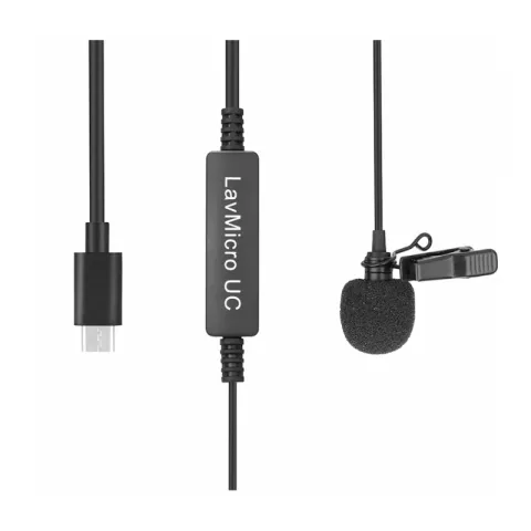 Комплект Петличный микрофон Saramonic LavMicro UC c кабелем 1,7м (USB-C) + Manfrotto MKPIXICLAMP-BK