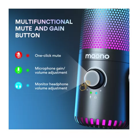 Maono DM30RGB конденсаторный USB микрофон