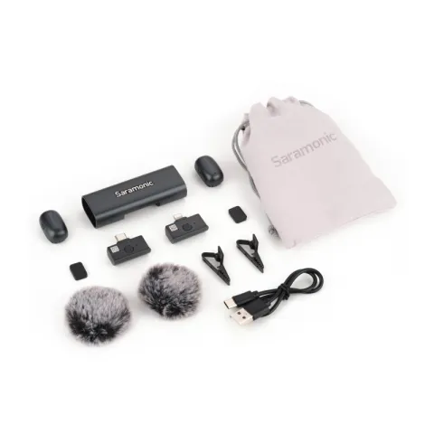 Saramonic Air SE-02 Радиосистема 2,4 ГГц 2 приемника + 2 передатчика, разъемы Type-C и Lightning