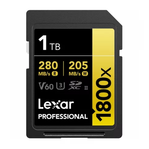 1TB Lexar Professional 1800x SDXC UHS-II R/W 270М/180МБ/s C10 V60 U3 (LSD1800001T-BNNNG)