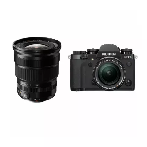 Цифровая фотокамера Fujifilm X-T3 Kit XF 18-55mm F2.8-4 R LM OIS Black + XF 10-24mm F4 R OIS