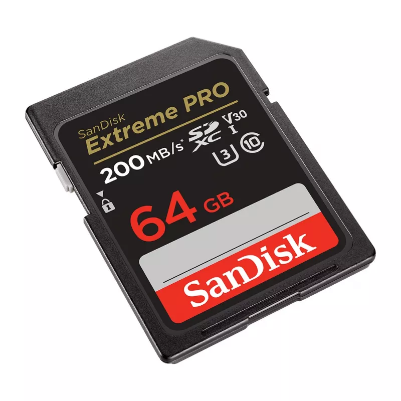 Карта памяти SanDisk Extreme Pro SDXC UHS-I Class 3 V30 200/90 MB/s 64GB SDSDXXU-064G-GN4IN
