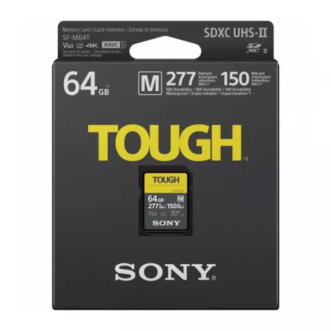 Карта памяти SDXC 64GB Sony SF-M TOUGH UHS-II U3 V60 150/277 MB/s (SF-M64T)