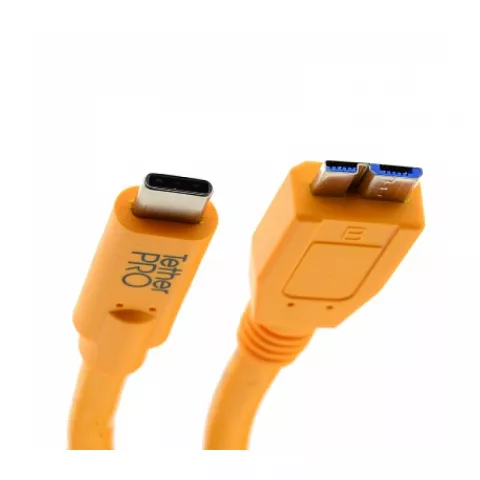 Кабель Tether Tools TetherPro USB-C to USB 3.0 Micro-B 4.6m Orange (CUC3315-ORG)