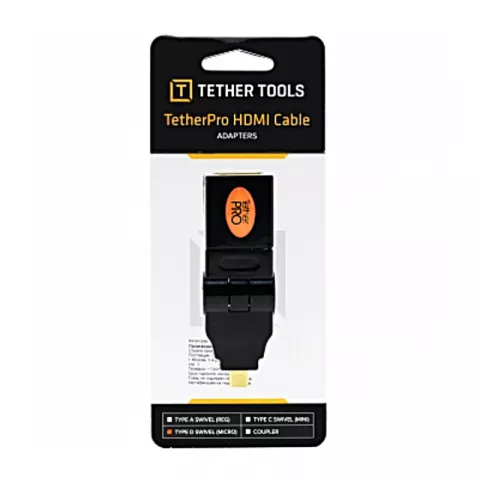 Поворотный адаптер Tether Tools TetherPro HDMI Micro Swivel Adapter Black (TPHDD360)