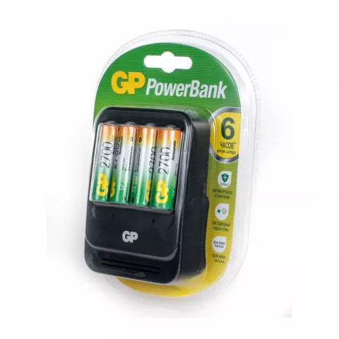 Зарядное устройство GP PowerBank PB570 + 4AA 2700 mAh, PB570GS270-2CR4