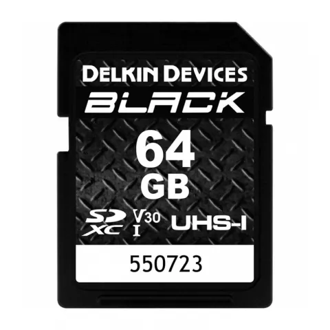 Карта памяти Delkin Devices BLACK SDXC 64GB UHS-I U3 V30 R90/W90MB/s [DDSDBLK64GB]