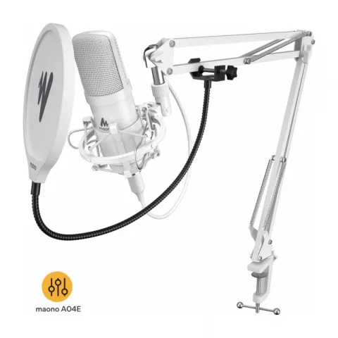 Maono AU-A04E USB-микрофон конденсаторный кардиоидный white