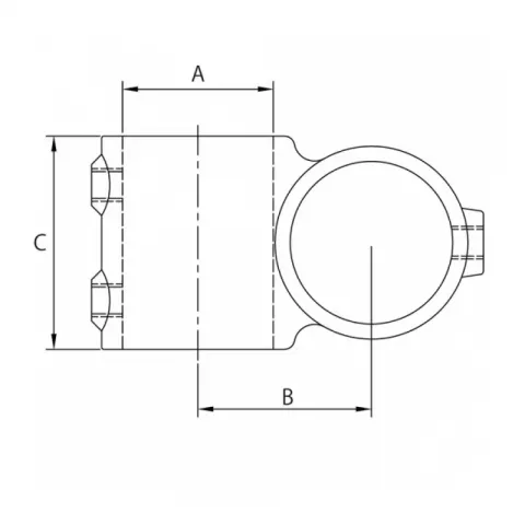 KUPO KPC-A1412 90 Degree crossover pipe clamp (tube O.D. 42.4mm) Зажим для труб