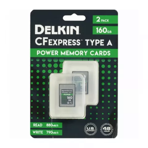 Комплект из 2х карт памяти Delkin Power CFexpress Type A 160GB R880/W790MB/s [DCFXAP2X160]
