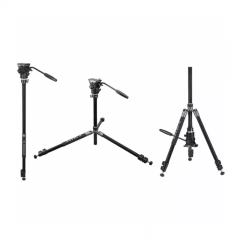 E-IMAGE TA604 PLUS Aluminum light weight tripod Штатив с видеоголовой c функцией монопода