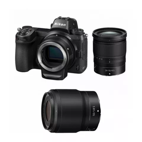 Цифровая фотокамера Nikon Z7 Kit 24-70/4 S + переходник FTZ + Z 50mm f/1.8 S