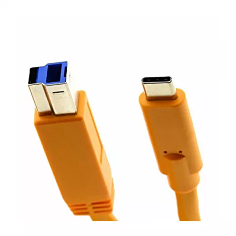 Кабель Tether Tools TetherPro USB-C to USB 3.0 Male B (Phase One) 4.6m Orange (CUC3415-ORG)