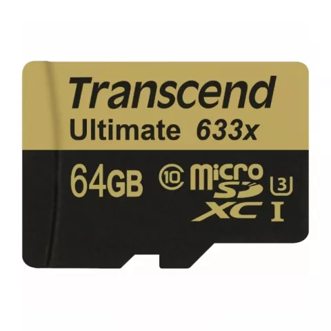 Карта памяти Transcend TS64GUSDU3 microSDXC 64GB Ultimate class 10 UHS-I U3 633X + Adapter (95/85 Mb/s)
