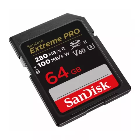Карта памяти SanDisk Extreme Pro SDXC UHS-II V60 U3 280/100 MB/s 64GB (SDSDXEP-64G-GN4IN)
