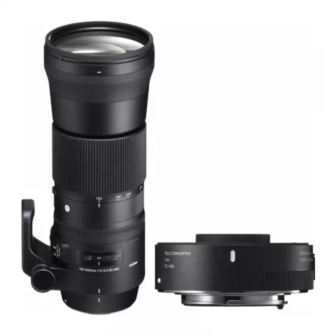 Объектив Sigma AF 150-600mm f/5.0-6.3 DG OS HSM Contemporary Canon EF + Телеконвертер Sigma TC-1401