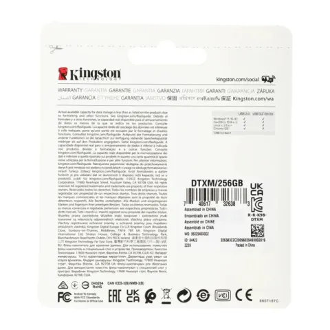 Флеш-накопитель Kingston 256GB DataTraveler Exodia M USB3.2 (DTXM/256GB) Black + Teal