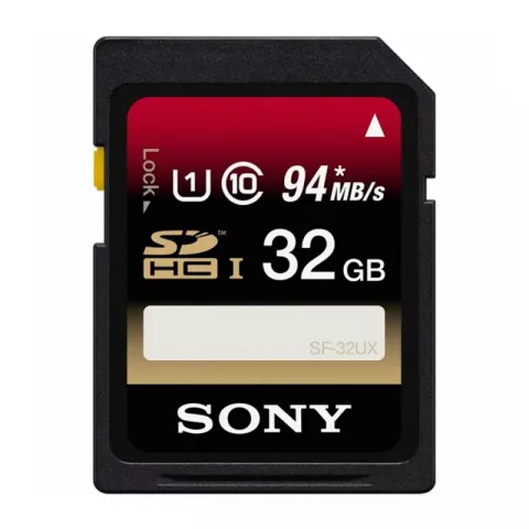Карта памяти SD 32GB Sony SF-32UX/T1  SDHC Class 10 UHS-I IF (94Mb/s) 