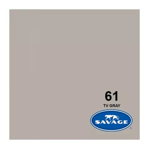 Savage 61-12 TV GRAY бумажный фон телевизионный серый 2,72 х 11,0 метров