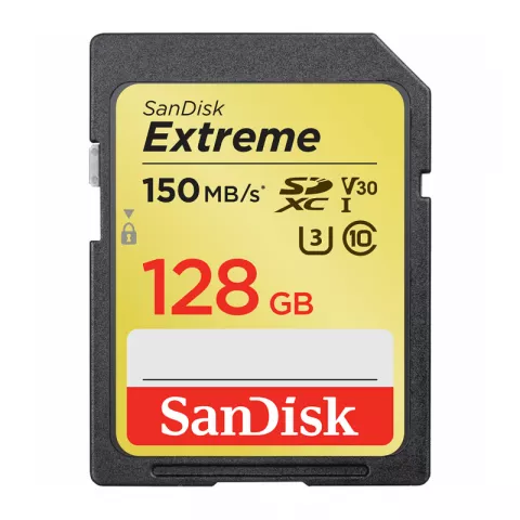 Карта памяти Sandisk Extreme SDXC Class 10 UHS-I V30 U3 150/70 MB/s 128GB SDSDXV5-128G-GNCIN