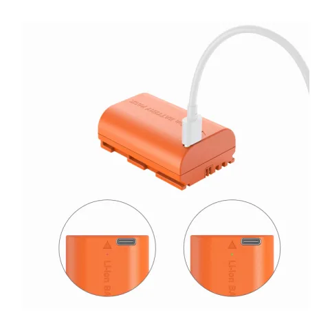 SmallRig 5407 Аккумулятор литий-ионный LP-E6P USB-C Rechargeable Camera Battery (Orange)