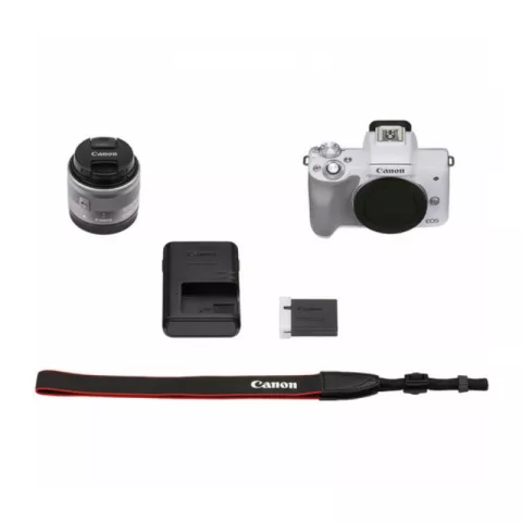 Цифровая фотокамера Canon EOS M50 Mark II Kit EF-M 15-45mm f/3.5-6.3 IS STM White