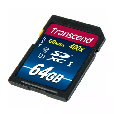 Карта памяти SD 64GB Transcend SDXC Card  Class 10 UHS-I (TS64GSDU1)