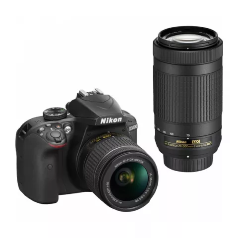 Зеркальный фотоаппарат Nikon D3400 Kit  AF-P 18-55 VR (DX) + Объектив 70-300 VR