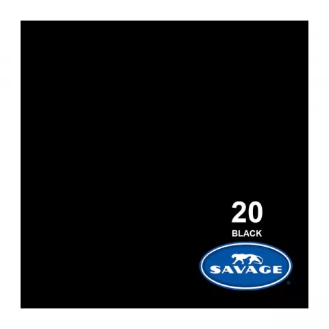 Savage 20-12 BLACK бумажный фон Черный 2,72 х 11,0 метров